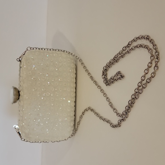 Sequin Clutch with Detachable Chain - Picture 1 of 10